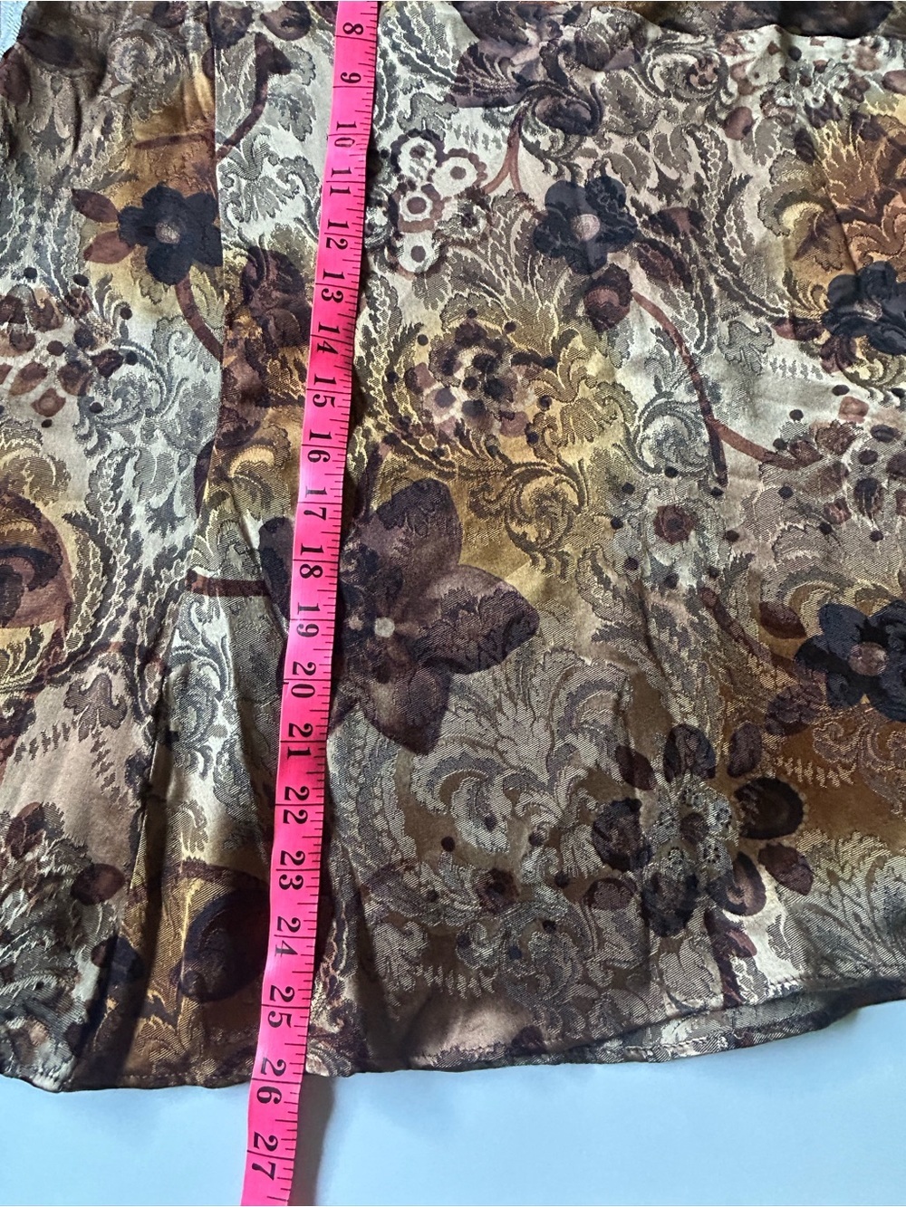 Vintage Vamp Brown Floral Asymmetric Skirt - Picture 10 of 11